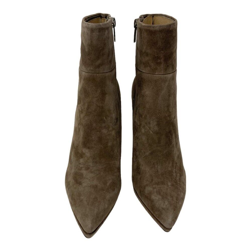 Vince Camuto Pitonnda Suede Heeled Leather Bootie Taupe Size 8.5 NWT $169 MSRP - Picture 3 of 7